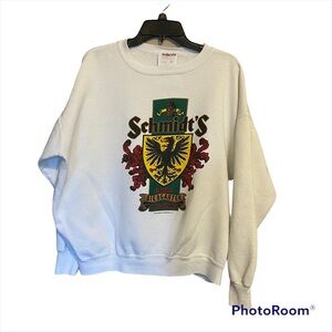 Schmidt's Frankfurt Biergarten Deutschland Vintage Sweatshirt Men's XL 1989 80s